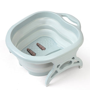 Foldable Footbath plain foaming massage bucket Plastic foot bath basin large heightening footbath fording barrel Reduce Pressure