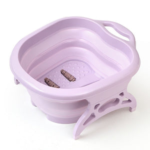 Foldable Footbath plain foaming massage bucket Plastic foot bath basin large heightening footbath fording barrel Reduce Pressure