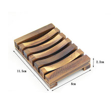 Load image into Gallery viewer, Portable Bamboo Wooden Soap Dish Shower Case Holder Container Storage Box